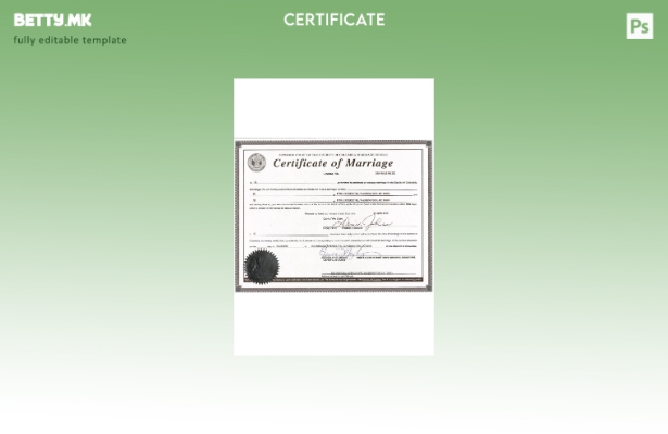 Модерен стил САД Вашингтон шаблон сертификат за брак